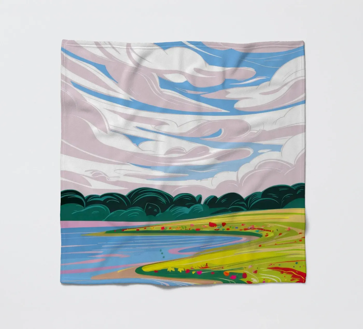 Dramatic Sky Landscape fleecedeken van Sun Riser