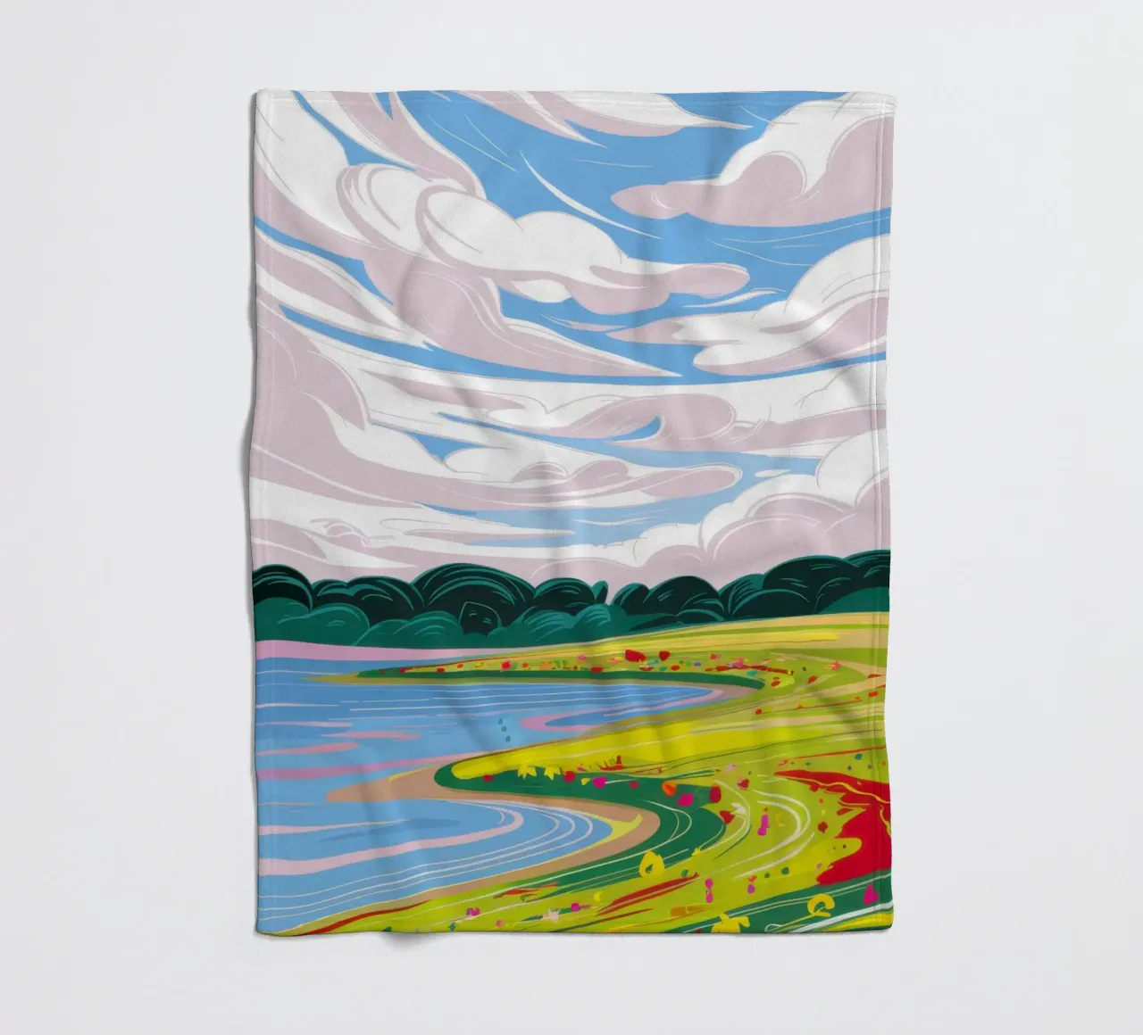 Dramatische Himmelslandschaft Fleecedecke von Sun Riser