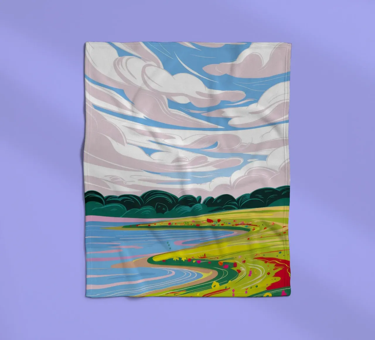 Dramatische Himmelslandschaft Fleecedecke von Sun Riser