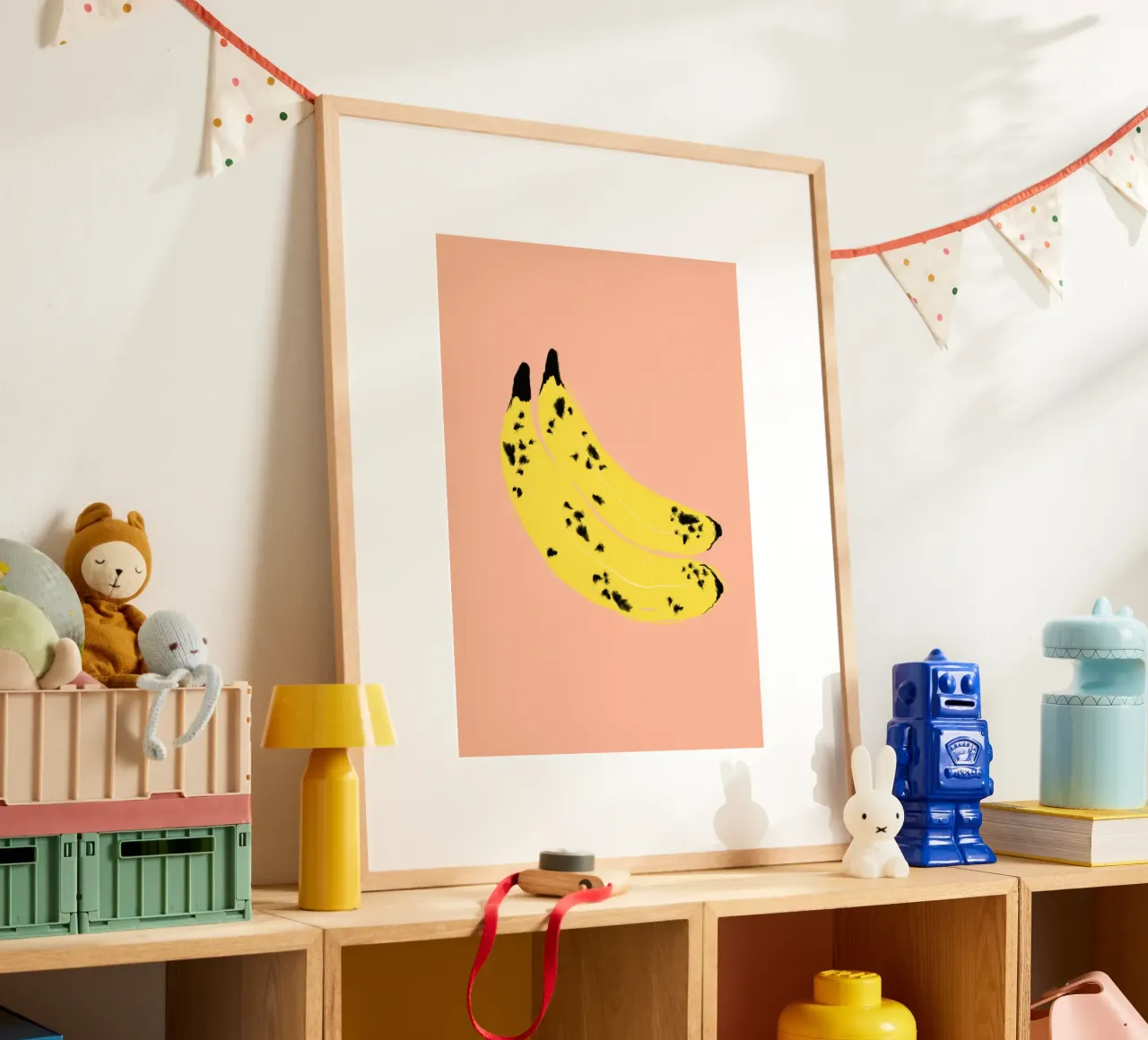 Bananas old poster con telaio in alluminio da Hej Ibiza by Ute Arnold