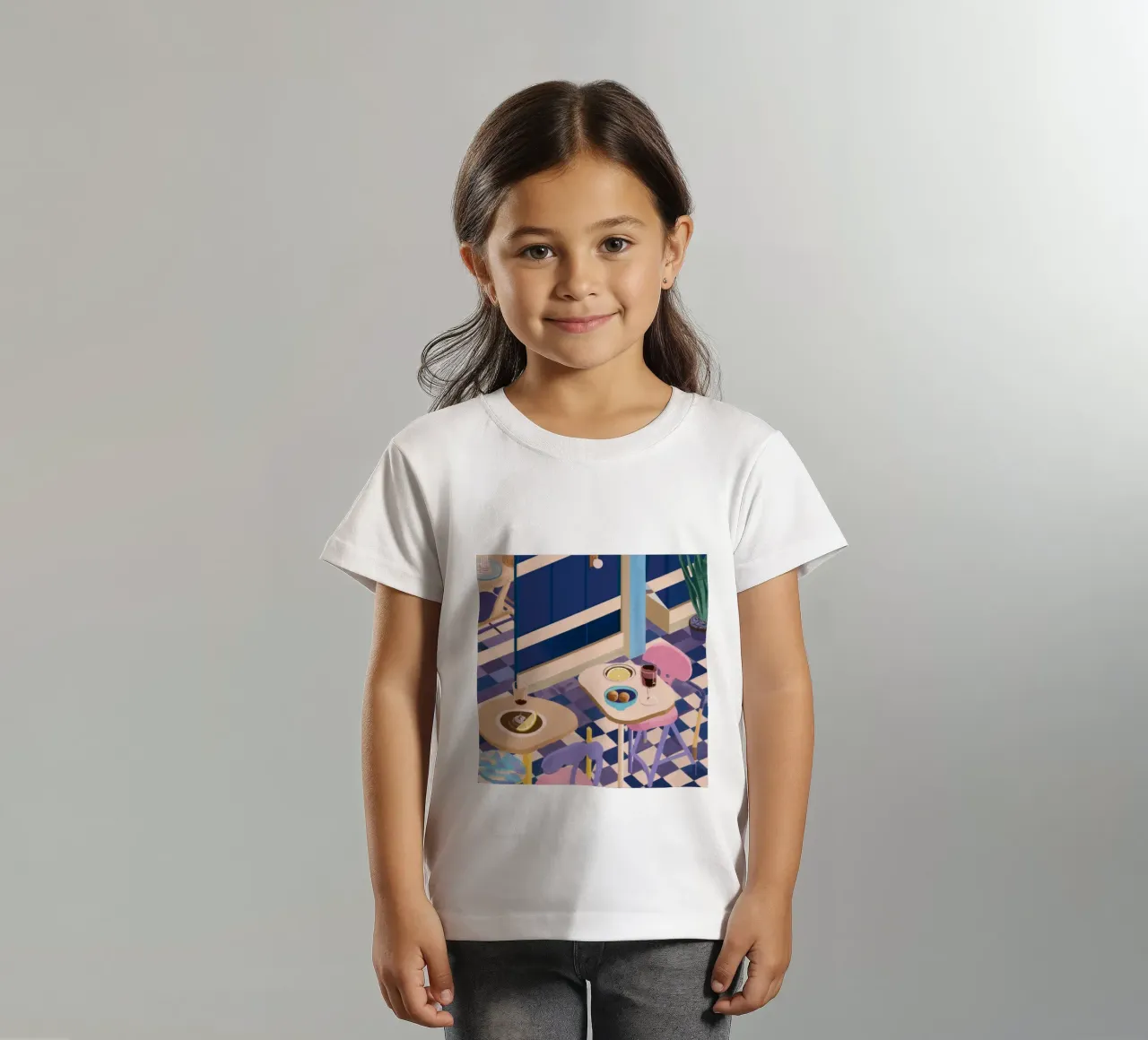 Appuntamento con il caffè sul balcone t-shirt bambini da Sun Riser