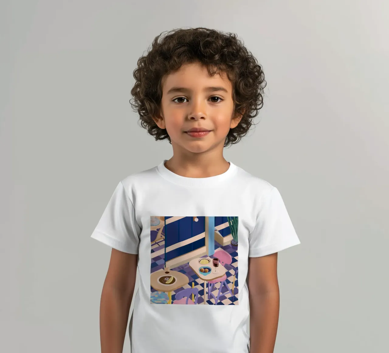 Appuntamento con il caffè sul balcone t-shirt bambini da Sun Riser