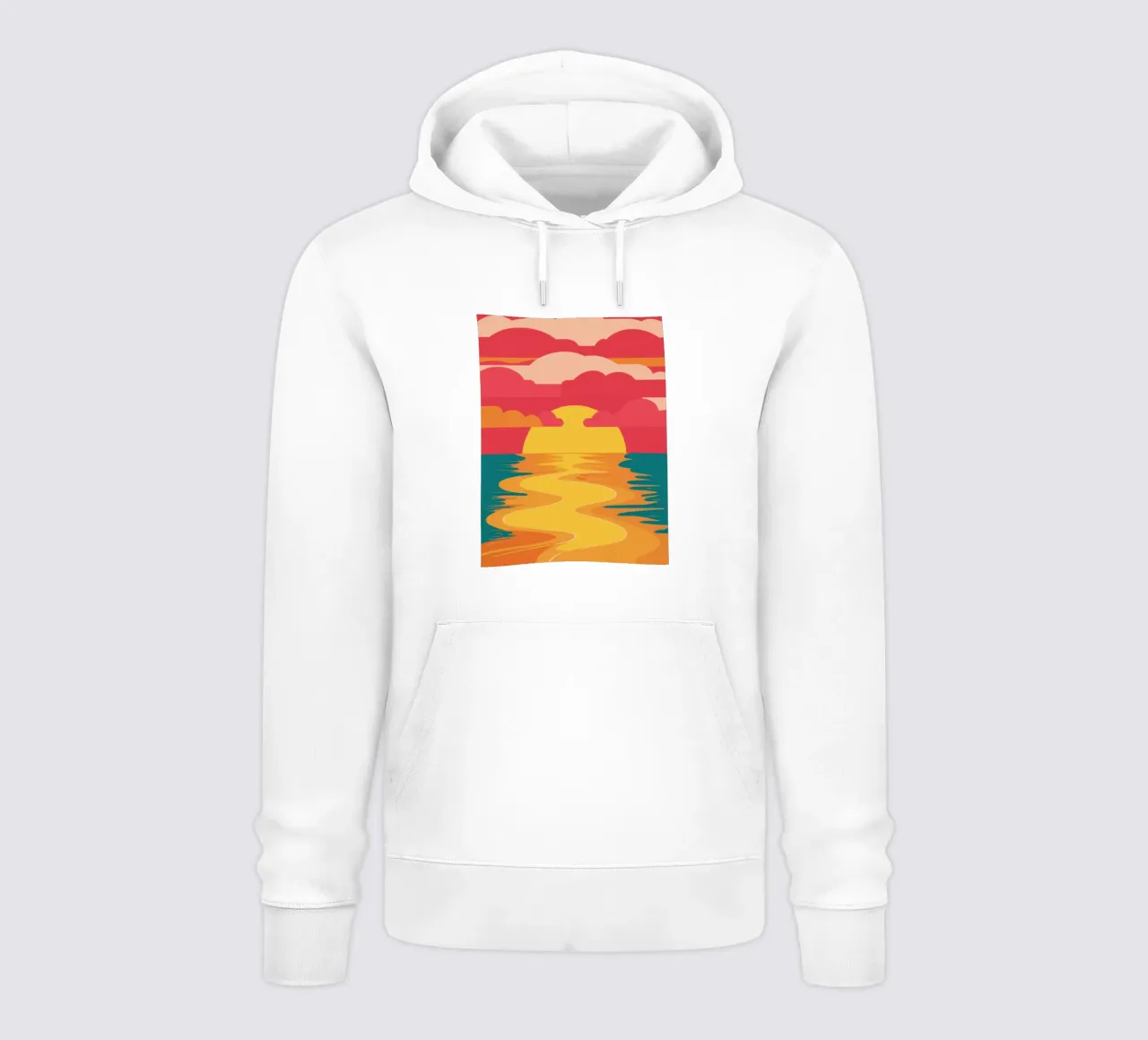Tramonto sull'oceano cremisi felpa con cappuccio da Sun Riser