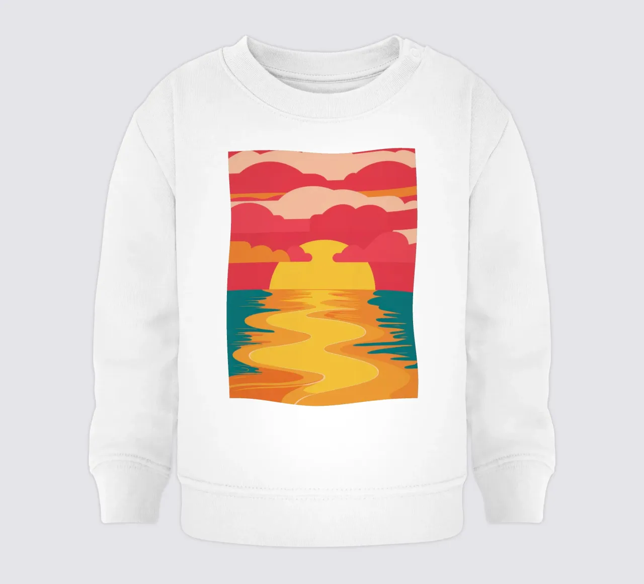 Tramonto sull'oceano cremisi felpa neonato da Sun Riser
