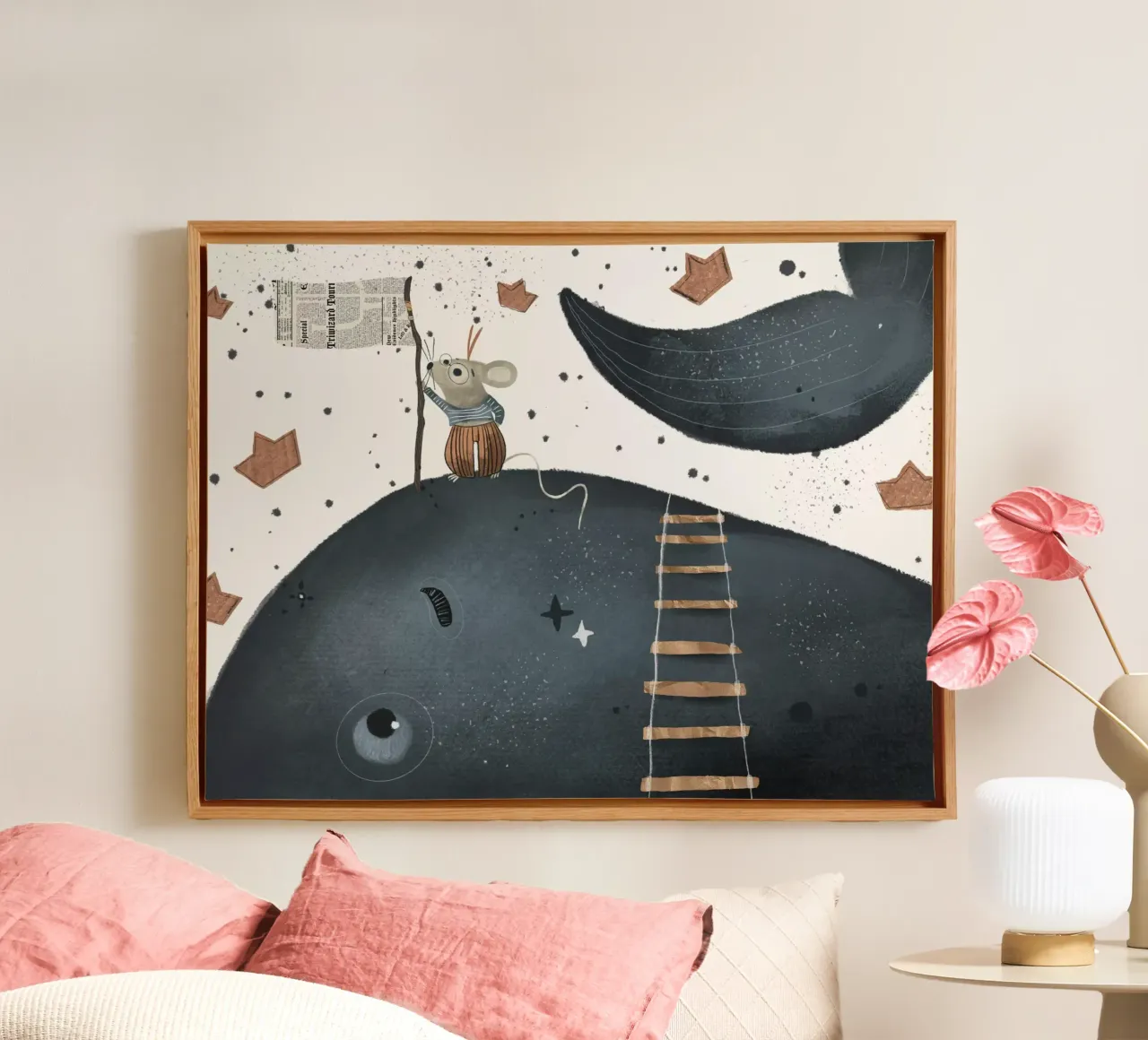 Nelli Suneli - Un piccolo topo in grandi avventure tela con Cornice a cassetta da The Artcircle