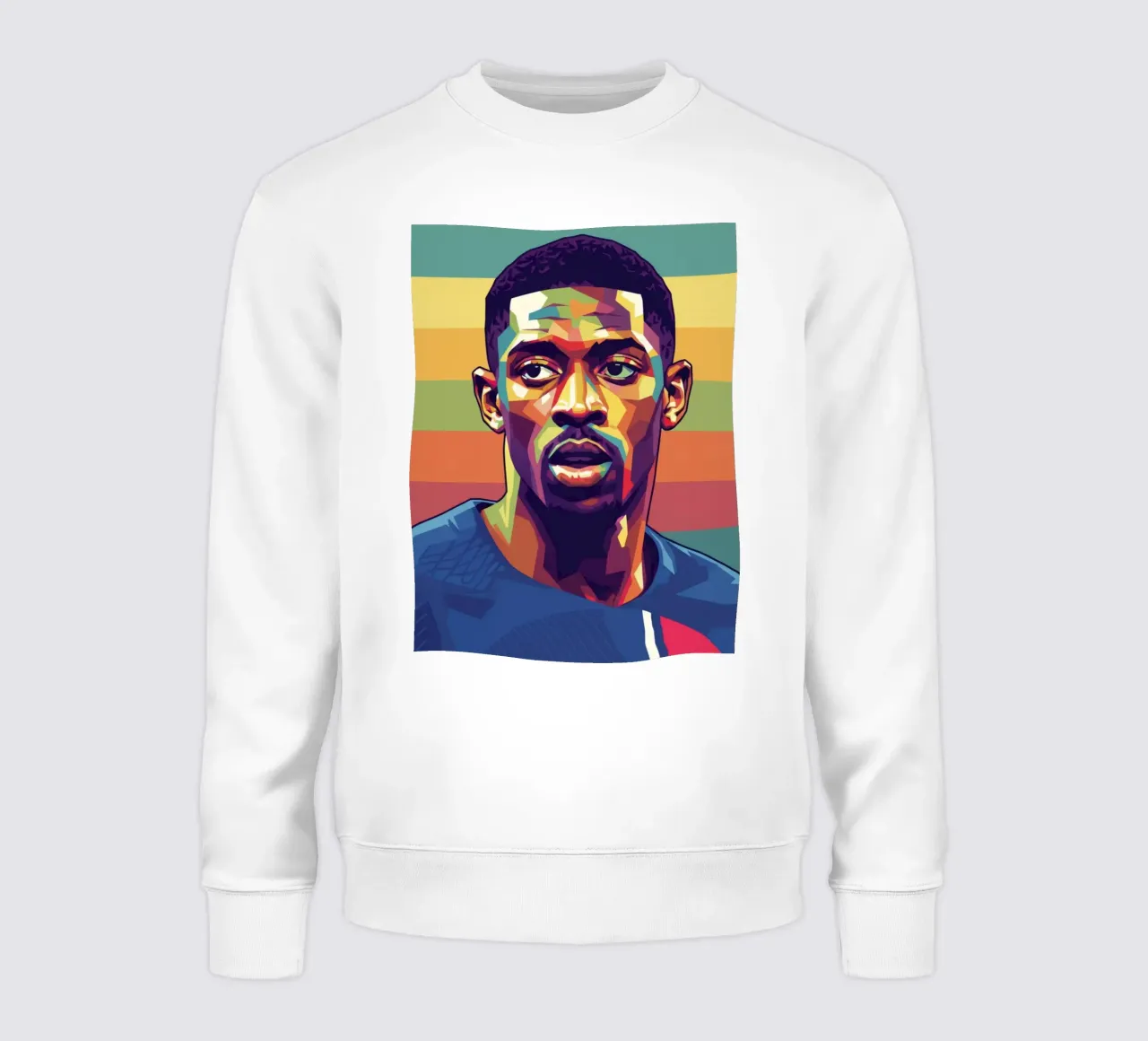 Ritratto pop art di Ousmane Dembele felpa da Hantamrata