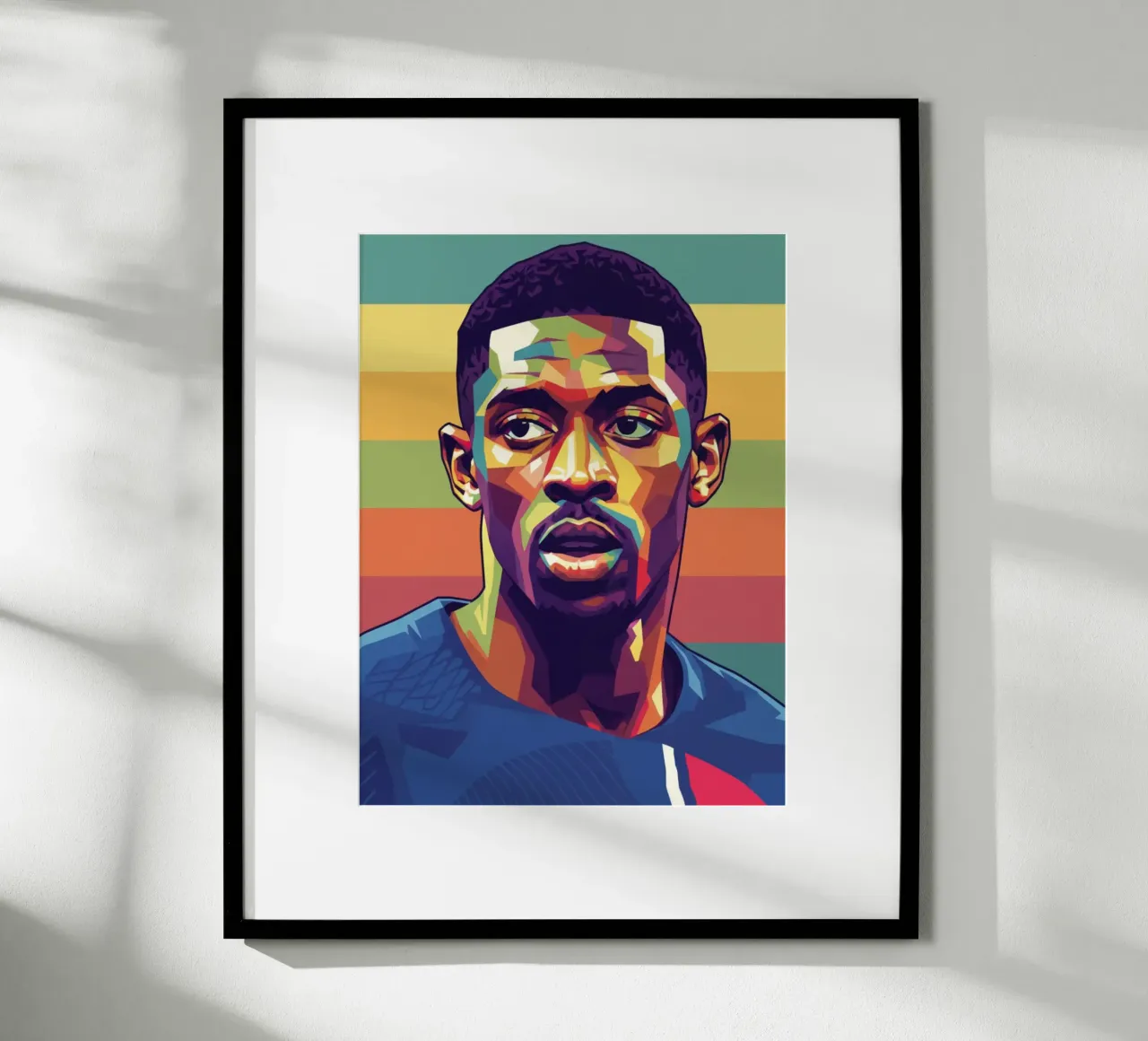 Ritratto pop art di Ousmane Dembele carta hahnemühle da Hantamrata