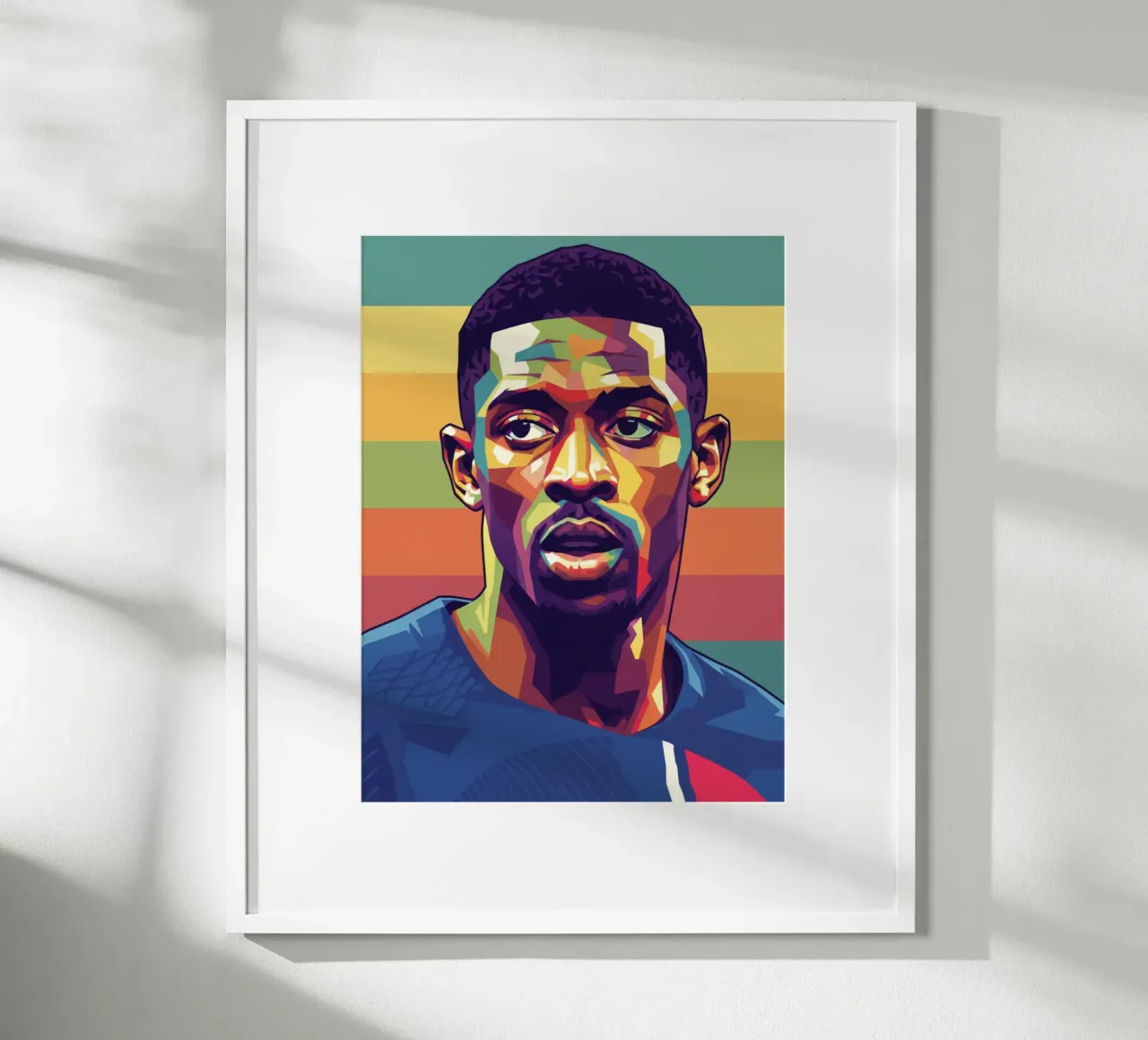 Ritratto pop art di Ousmane Dembele carta hahnemühle da Hantamrata