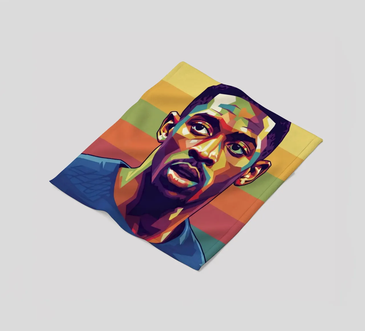 Ritratto pop art di Ousmane Dembele coperta in pile da Hantamrata