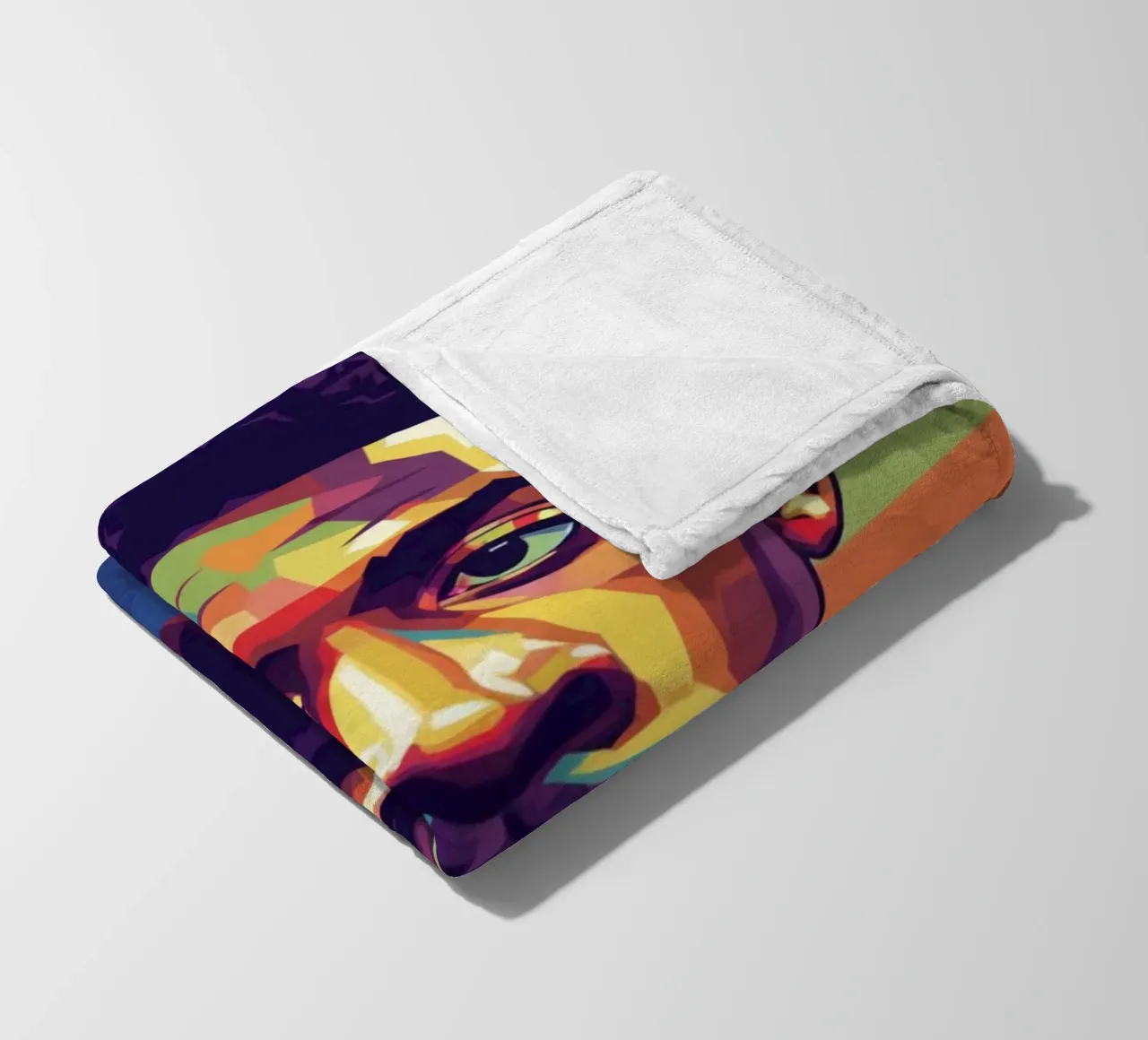 Ritratto pop art di Ousmane Dembele coperta in pile da Hantamrata