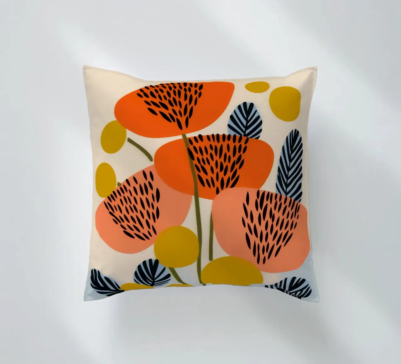 Papavero scandinavo di design cuscino da Autofocus