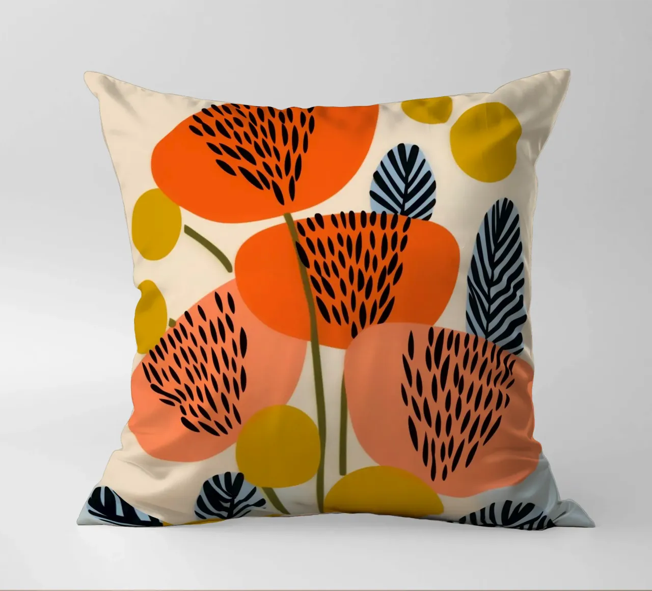 Papavero scandinavo di design cuscino da Autofocus