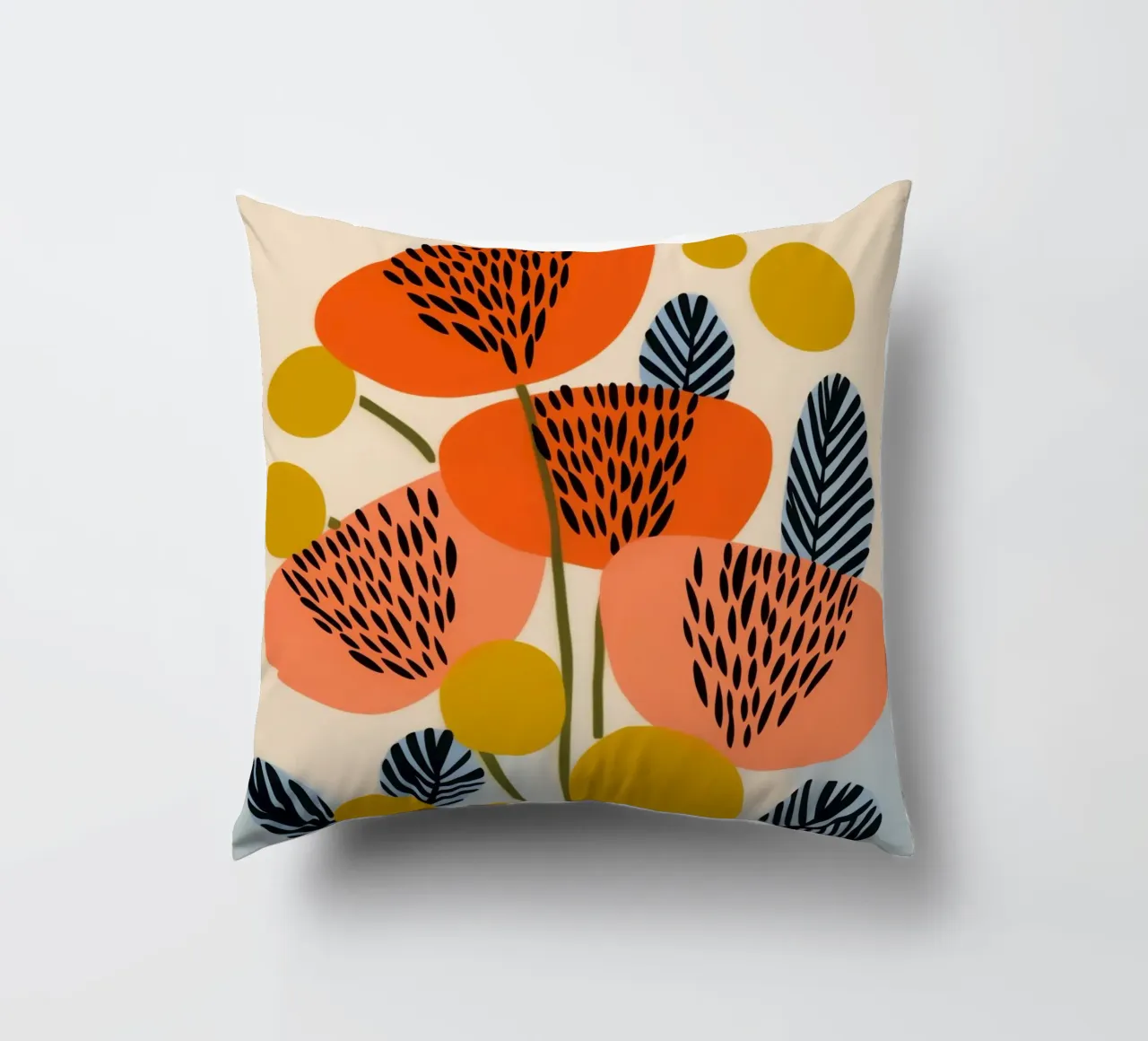 Papavero scandinavo di design cuscino da Autofocus