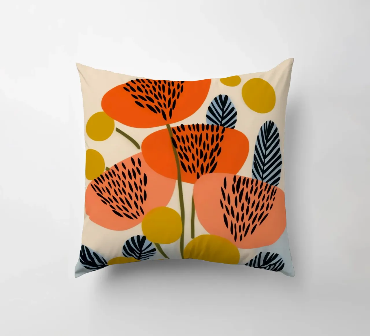 Papavero scandinavo di design cuscino da Autofocus