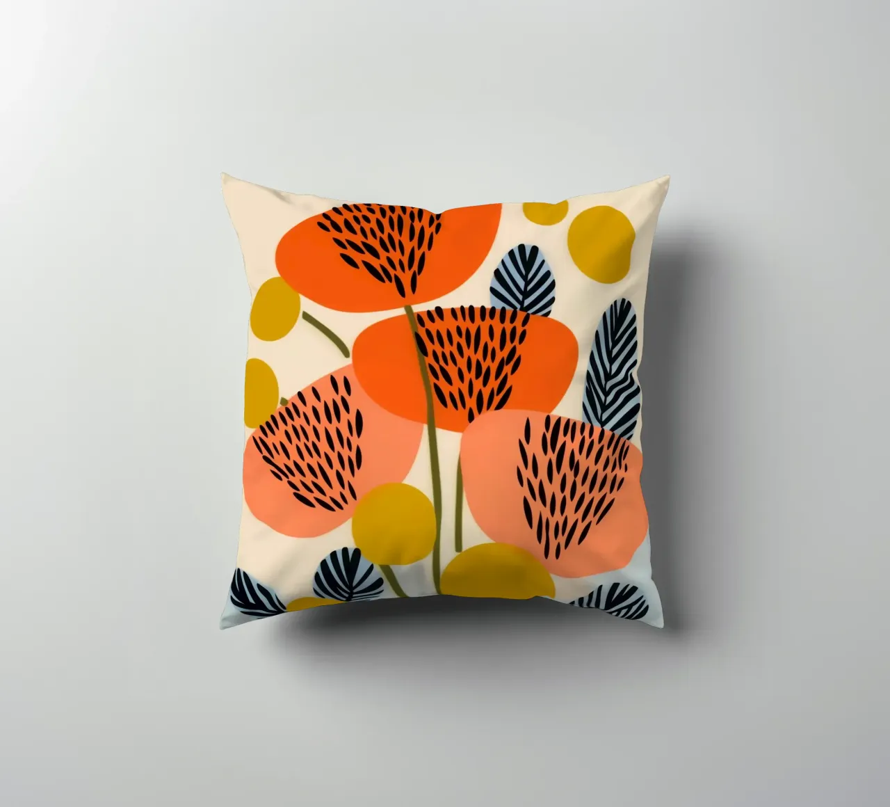 Papavero scandinavo di design cuscino da Autofocus