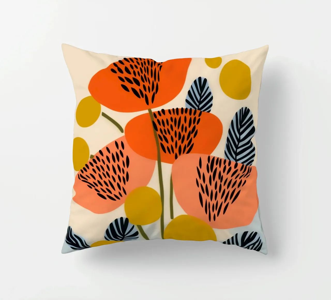 Papavero scandinavo di design cuscino da Autofocus