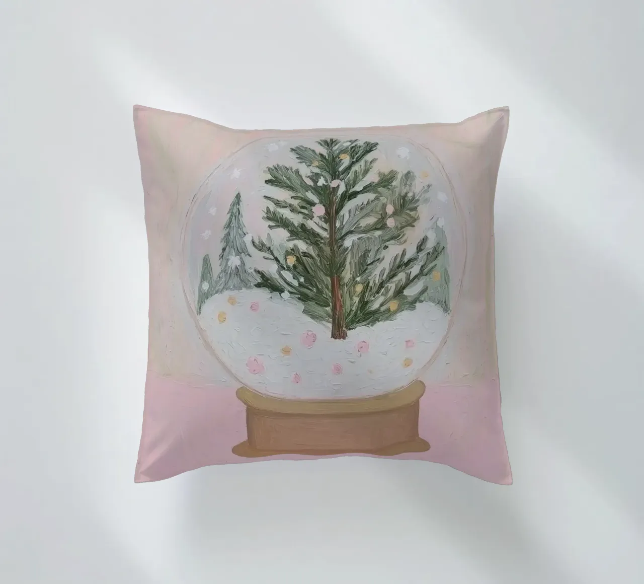 Globo di neve con albero di Natale cuscino da Little Lila
