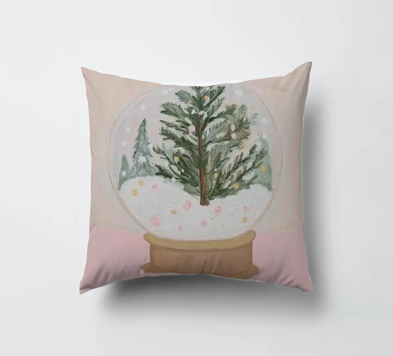 Globo di neve con albero di Natale cuscino da Little Lila