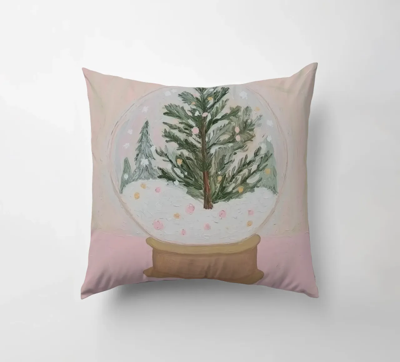 Globo di neve con albero di Natale cuscino da Little Lila
