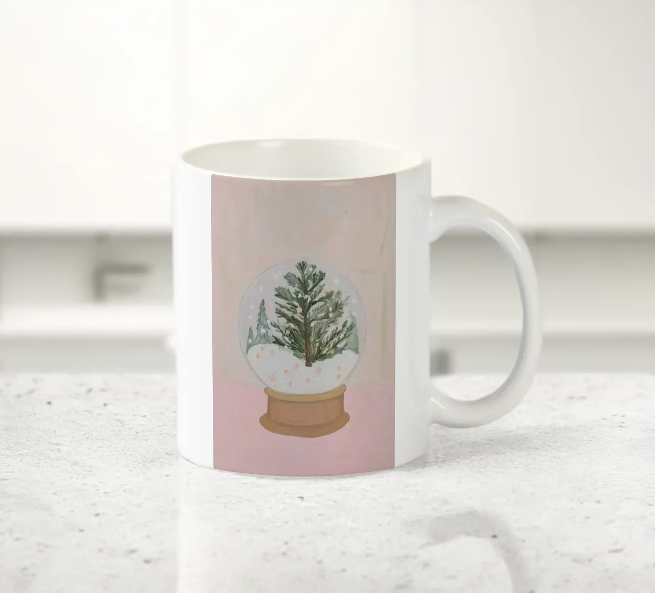 Globo di neve con albero di Natale tazza in ceramica da Little Lila