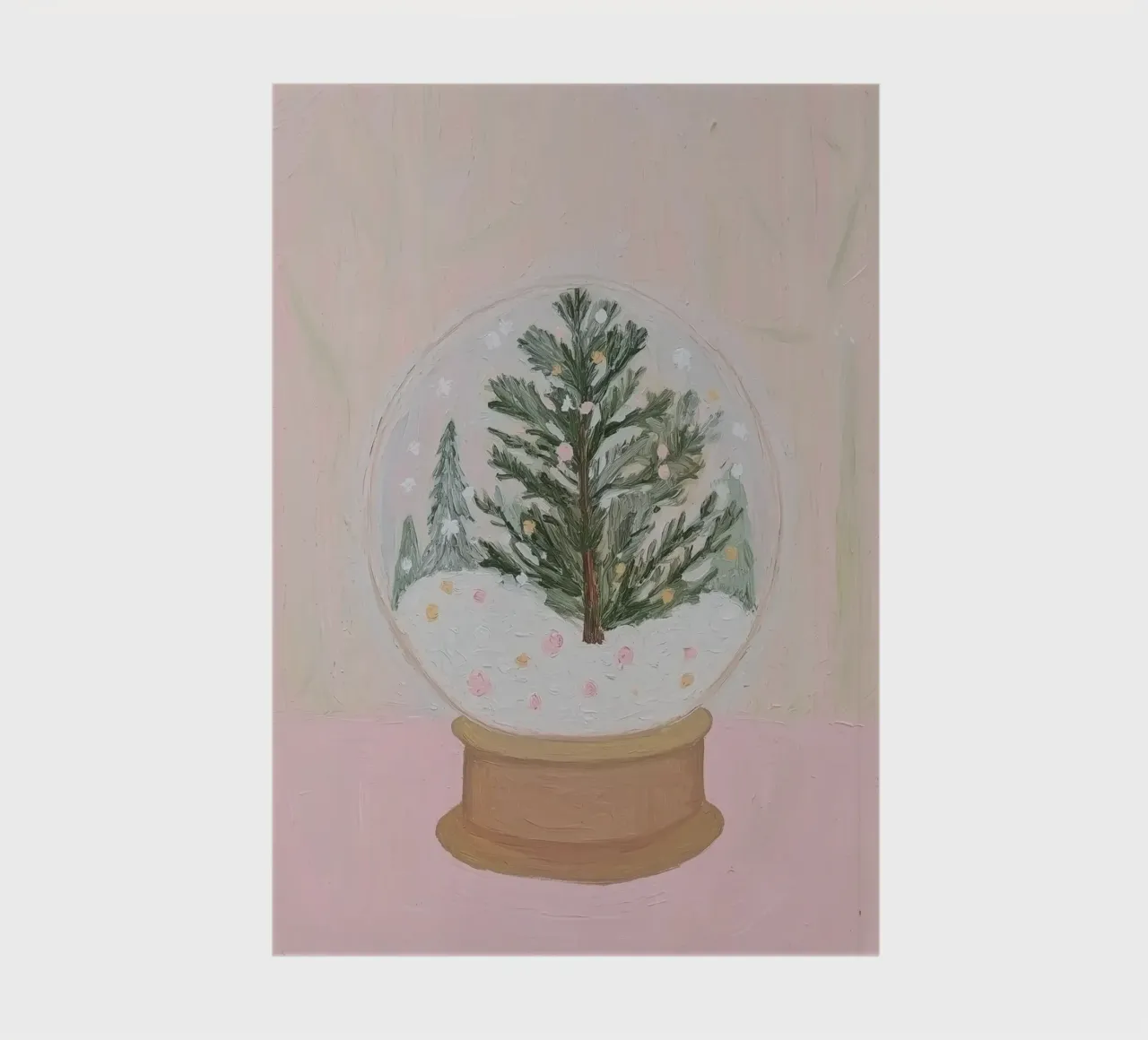 Globo di neve con albero di Natale diario da Little Lila