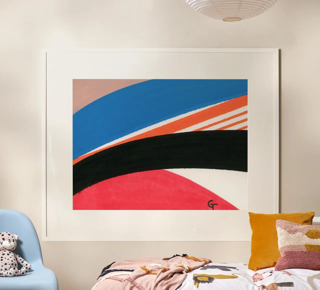 Colourful landscape poster con telaio in alluminio da gtobonart