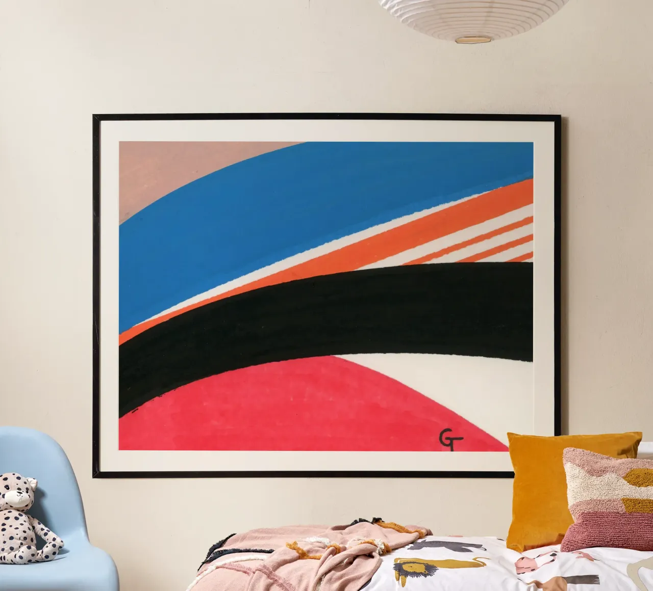 Colourful landscape poster con telaio in alluminio da gtobonart