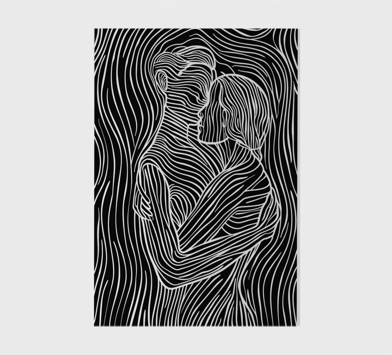 Loving couple | Line art notebook by Autofocus