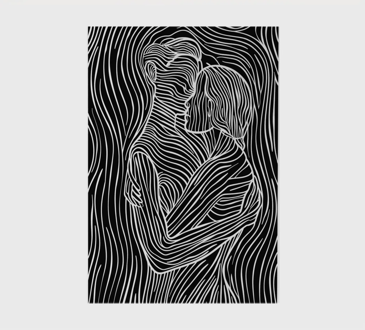 Loving couple | Line art notebook by Autofocus
