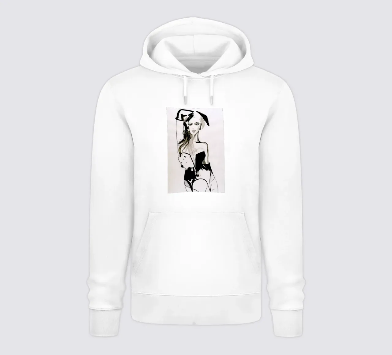B&W Corset sudadera con capucha de Olesja Hännikäinen