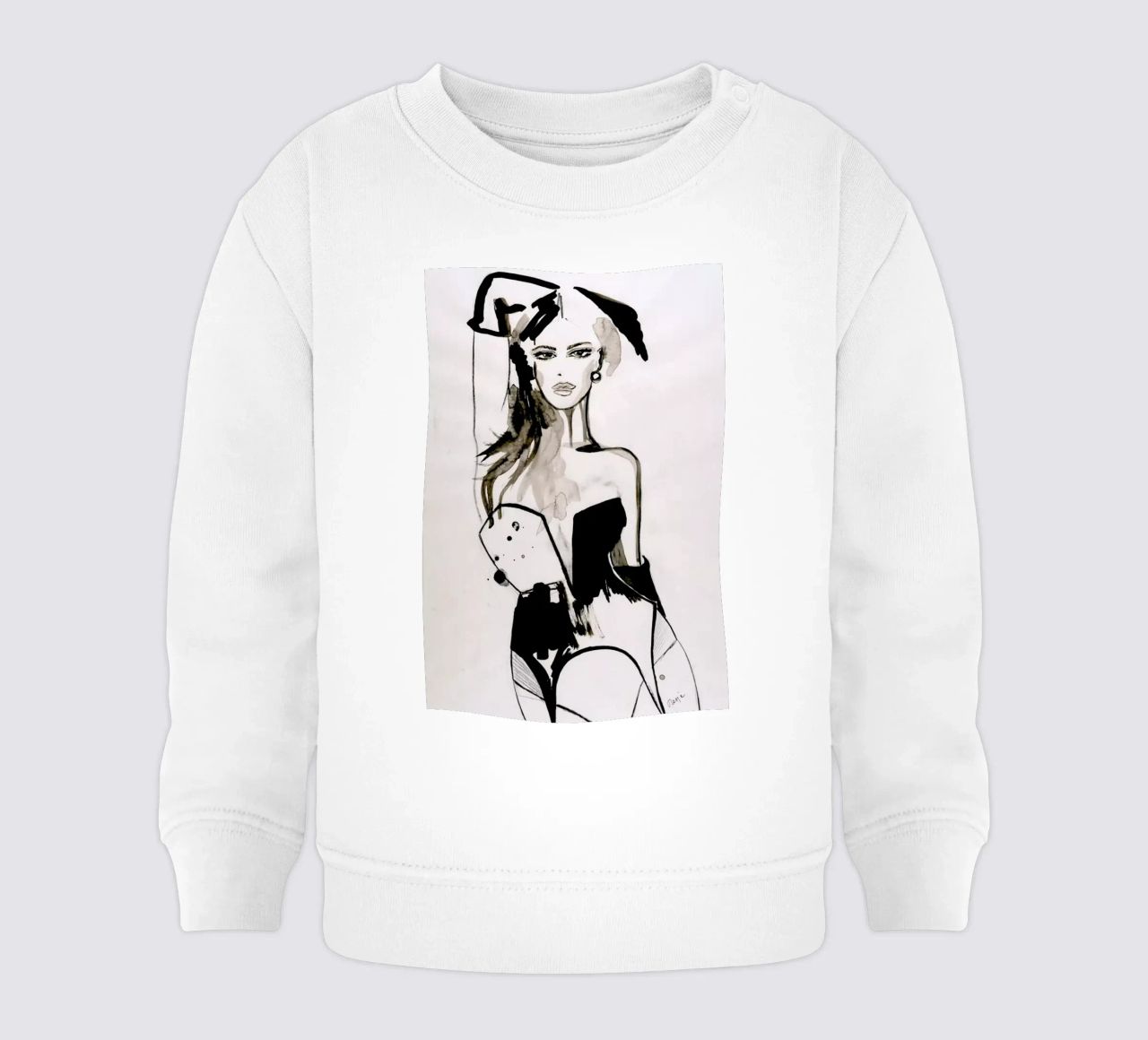 B&W Corset felpa neonato da Olesja Hännikäinen
