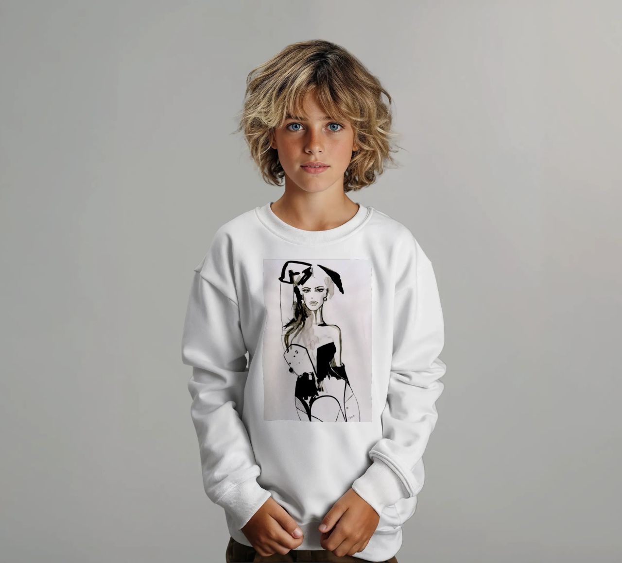 B&W Corset felpa bambino da Olesja Hännikäinen