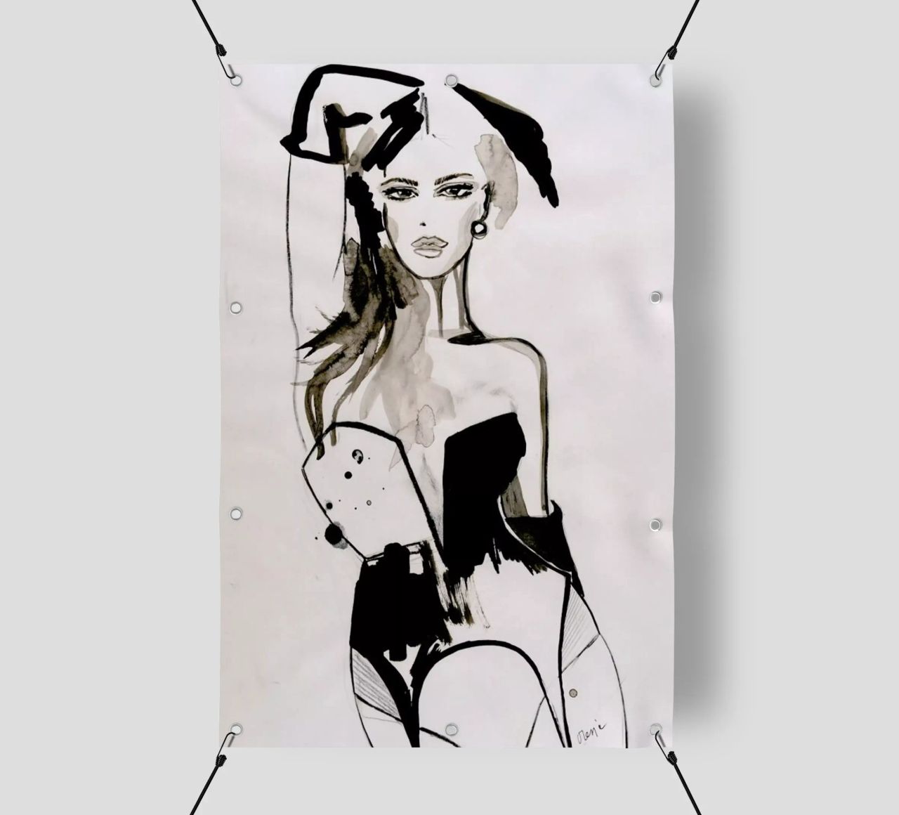B&W Corset telo in pvc da Olesja Hännikäinen