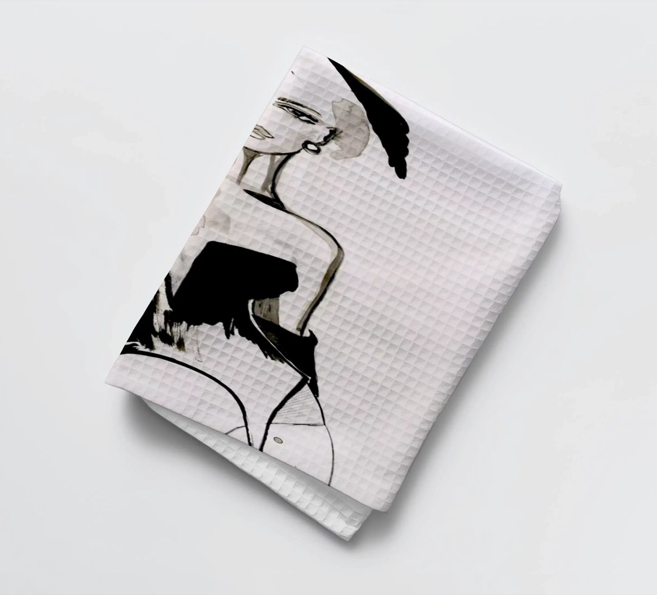 B&W Corset canovaccio da cucina da Olesja Hännikäinen