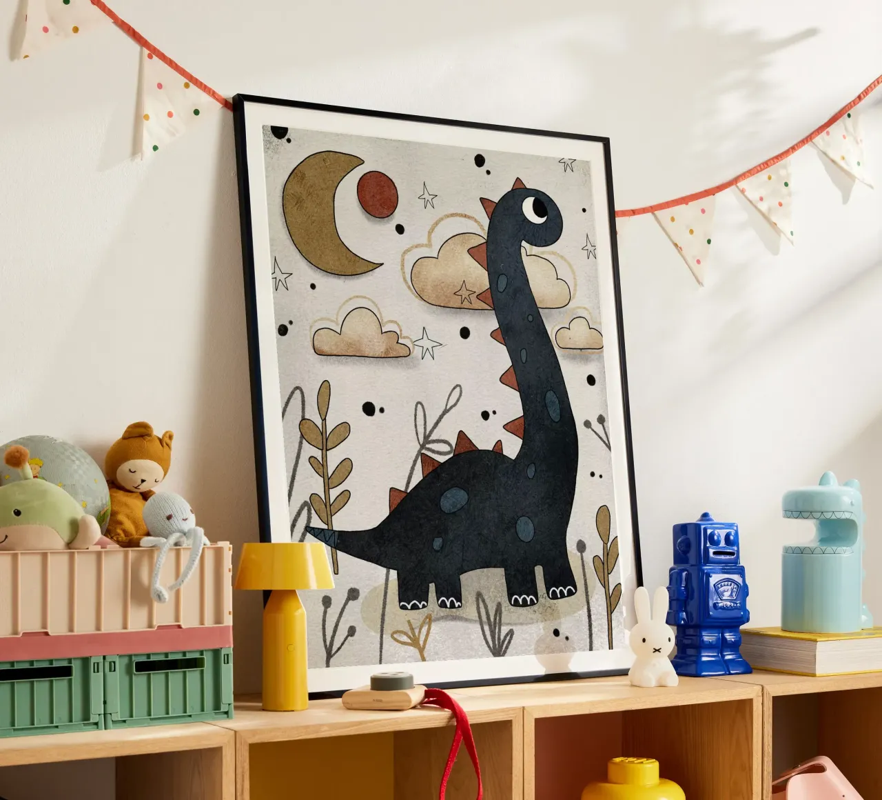 Nelli Suneli - Longneck Dino poster by The Artcircle