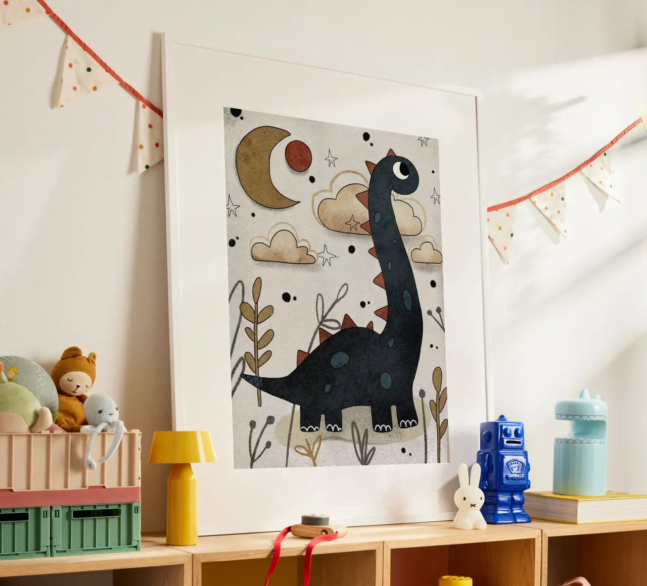 Nelli Suneli - Longneck Dino poster by The Artcircle