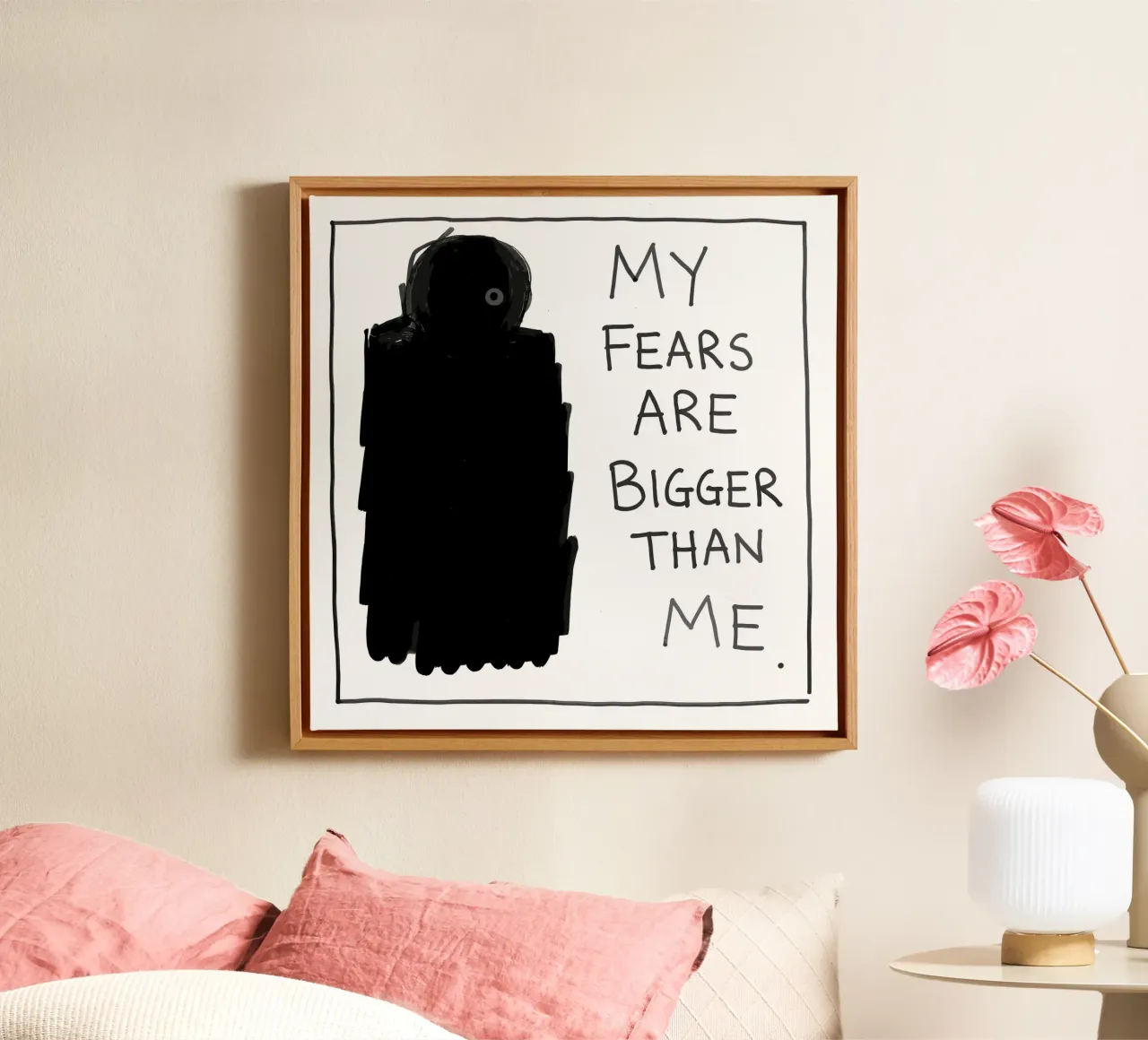 My Fears Are Bigger Than Me canvas van vintageshop