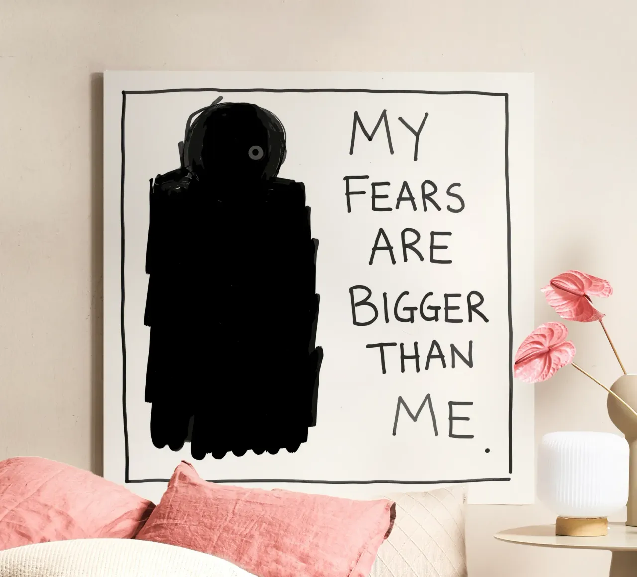 My Fears Are Bigger Than Me canvas van vintageshop