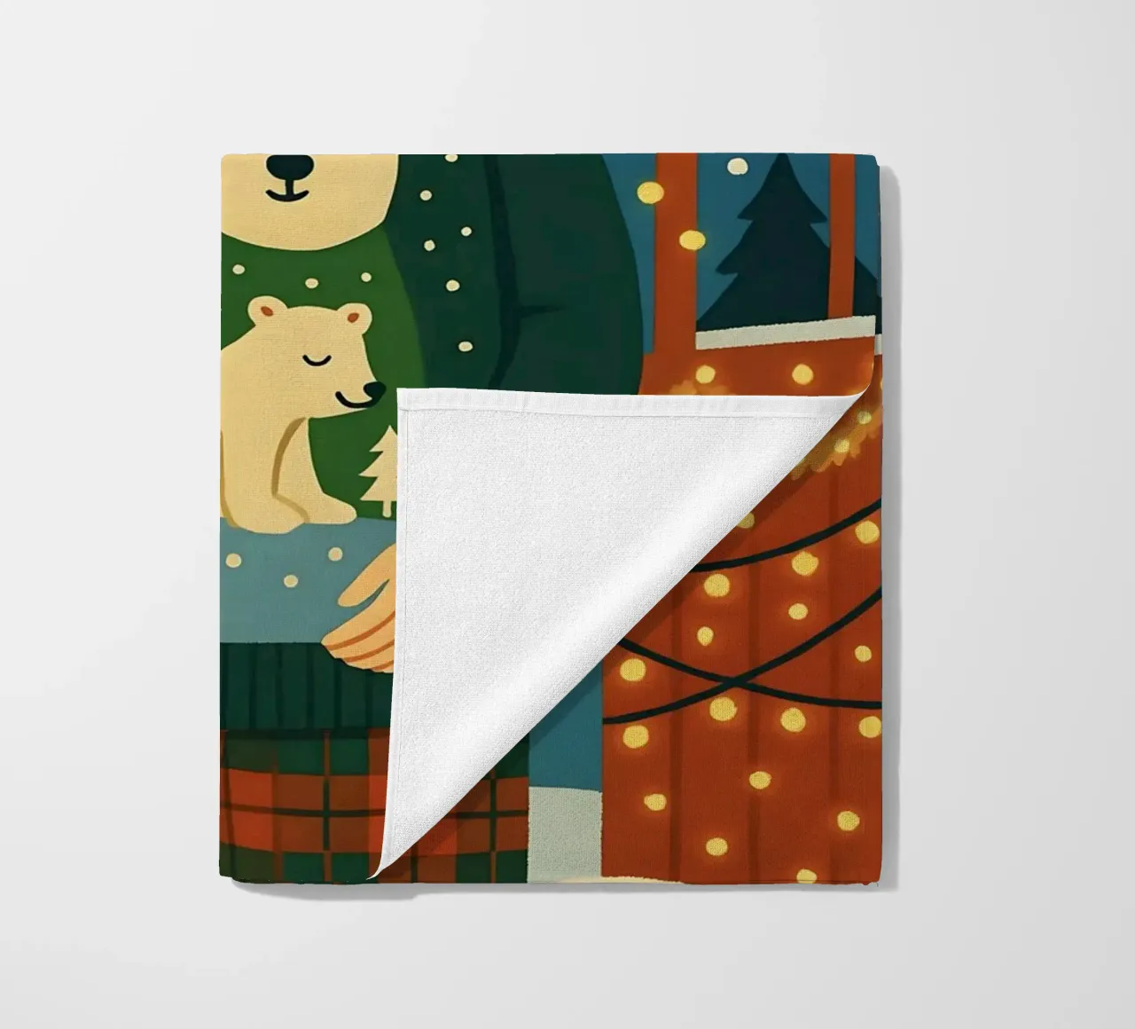 RAGAZZA AL MERCATINO DI NATALE telo mare da CHRISTMAS ART