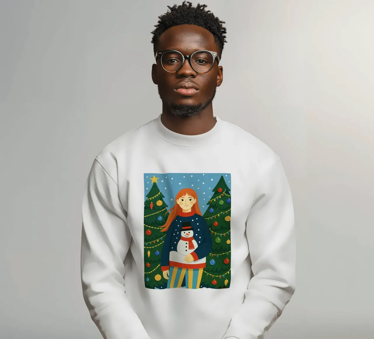 DONNA CALMA A NATALE felpa da CHRISTMAS ART