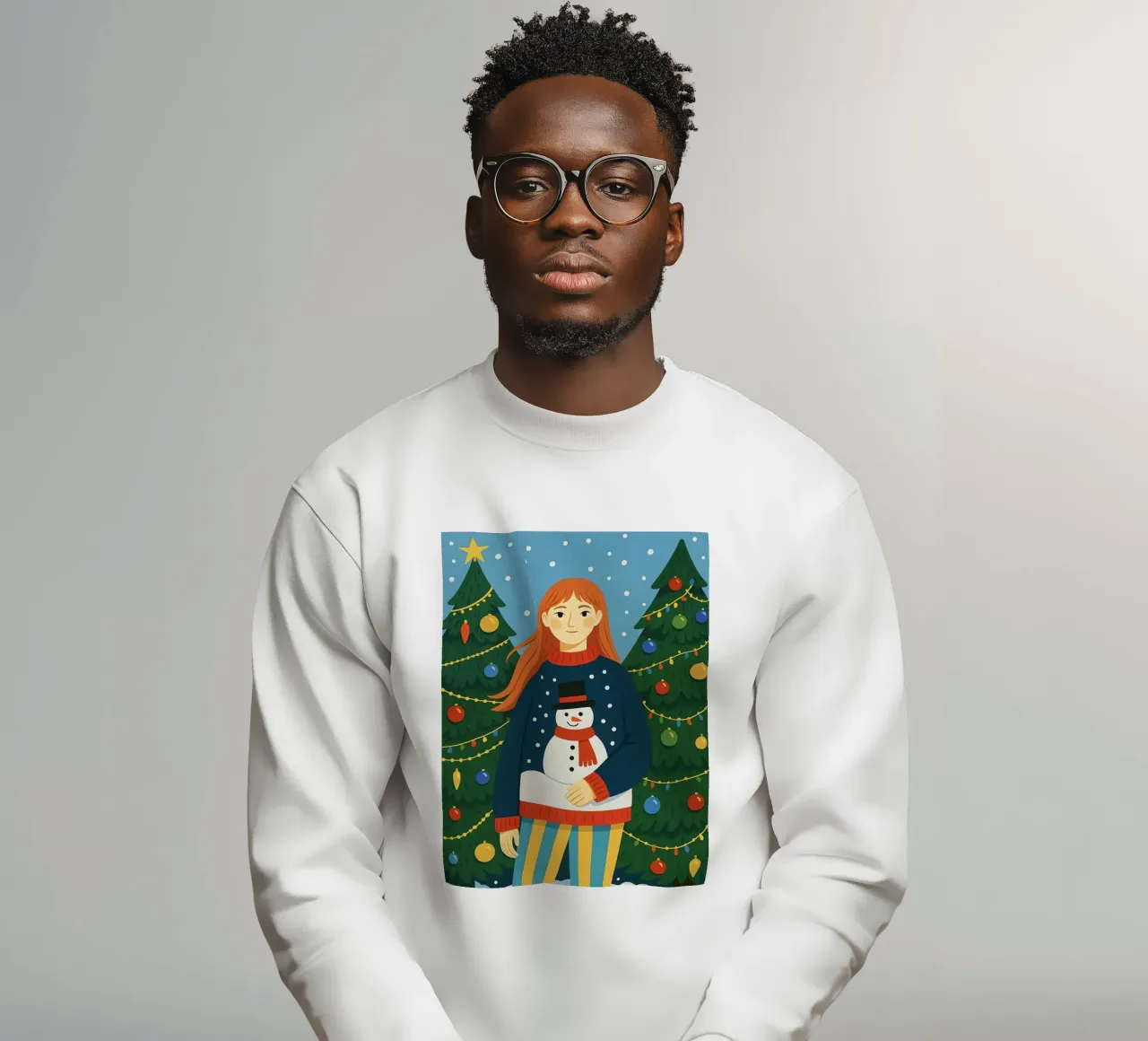 DONNA CALMA A NATALE felpa da CHRISTMAS ART