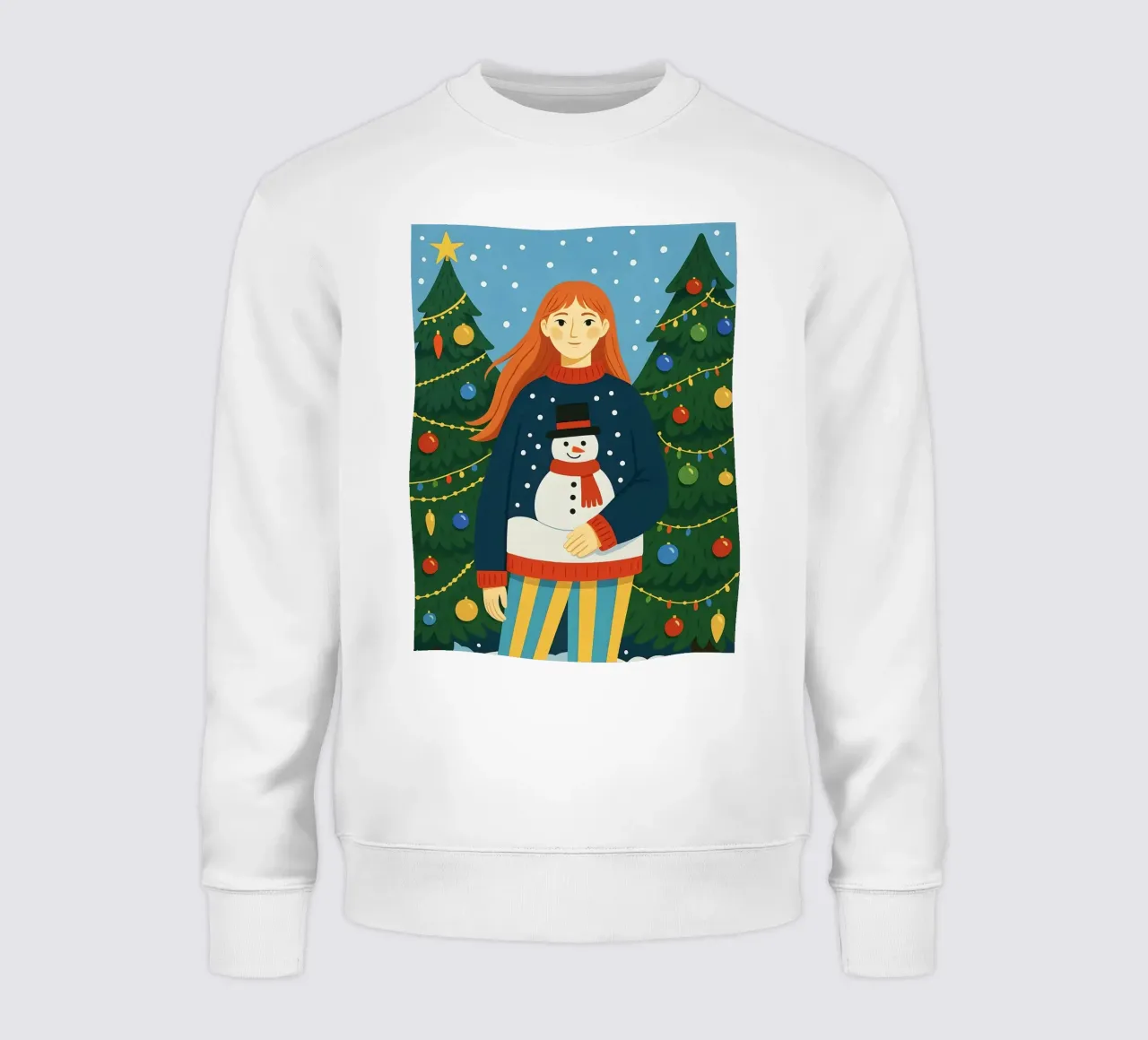 DONNA CALMA A NATALE felpa da CHRISTMAS ART