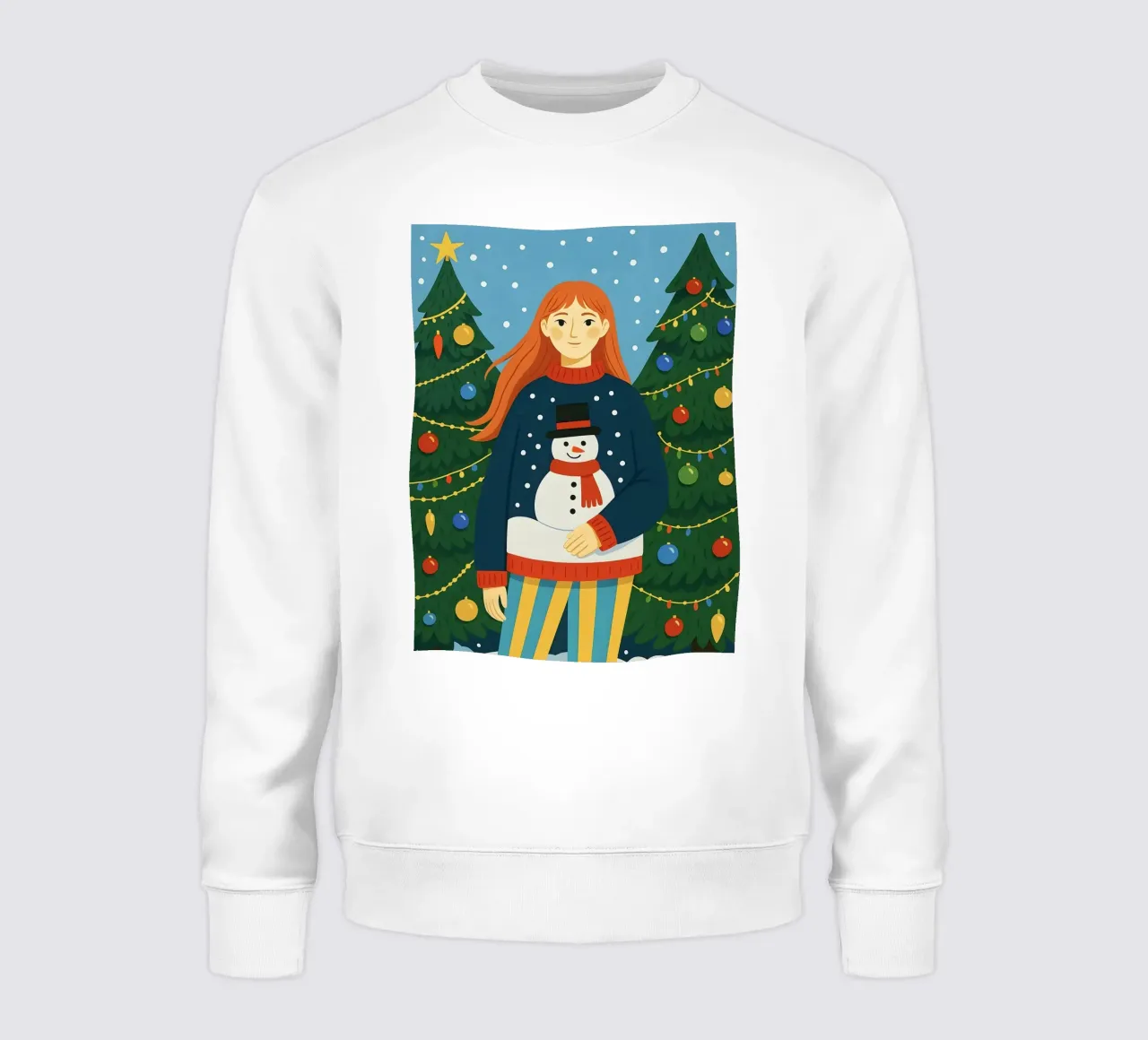 DONNA CALMA A NATALE felpa da CHRISTMAS ART