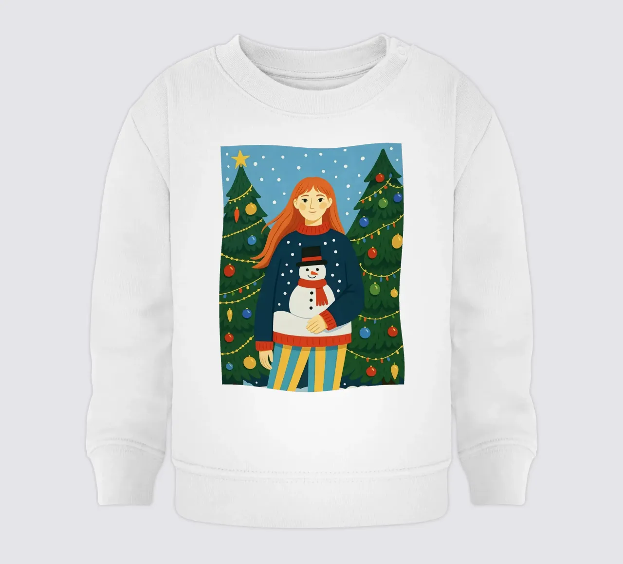 RUHIGE FRAU AN WEIHNACHTEN Baby Sweatshirt von CHRISTMAS ART