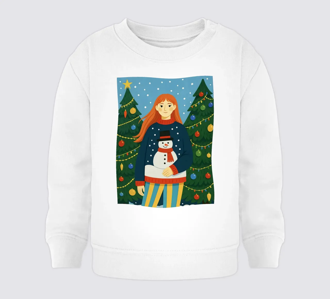 MUJER TRANQUILA EN NAVIDAD sudadera de bebé de CHRISTMAS ART