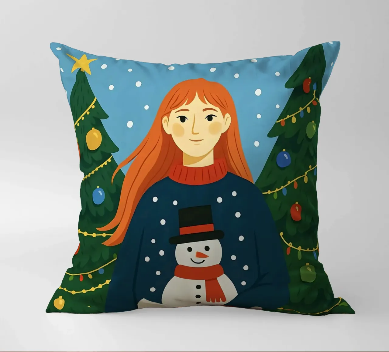 DONNA CALMA A NATALE cuscino da CHRISTMAS ART