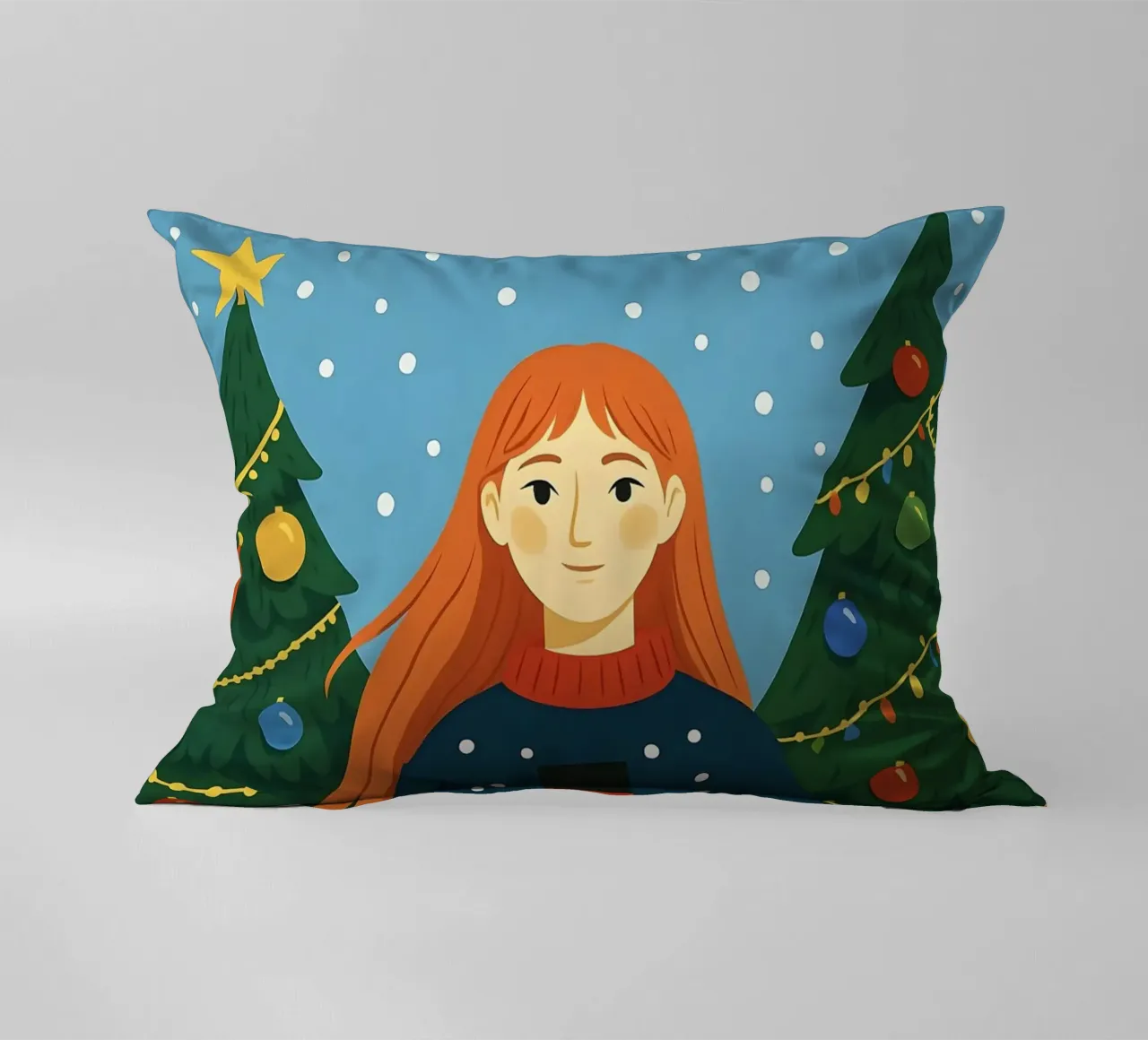DONNA CALMA A NATALE cuscino da CHRISTMAS ART
