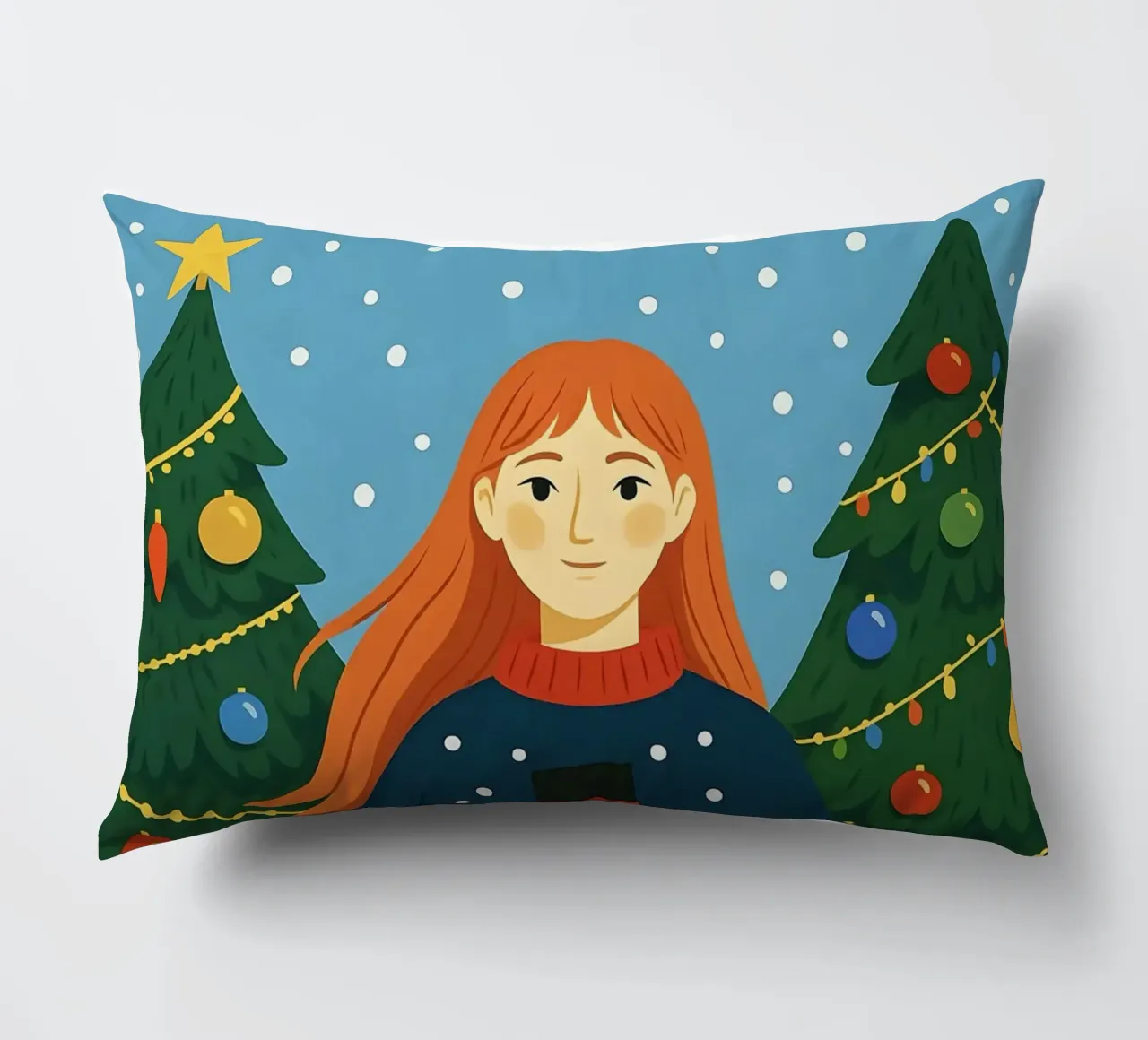 DONNA CALMA A NATALE cuscino da CHRISTMAS ART