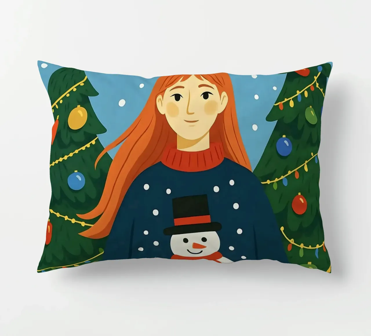 DONNA CALMA A NATALE cuscino da CHRISTMAS ART