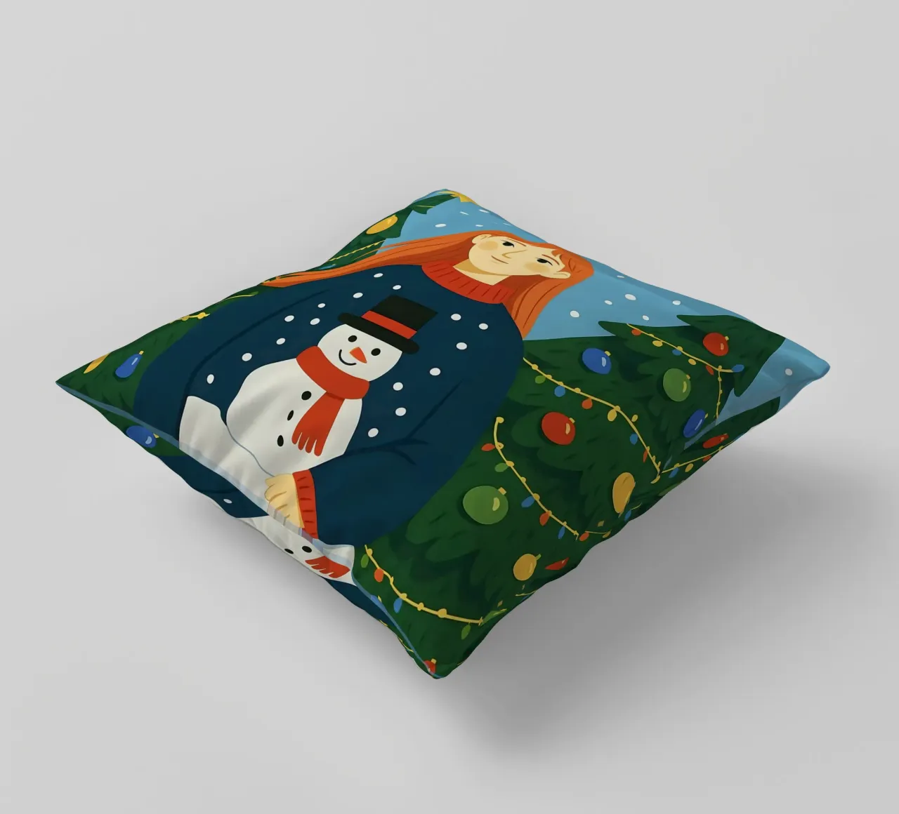DONNA CALMA A NATALE cuscino da CHRISTMAS ART